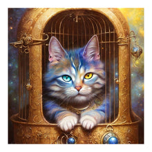 Load image into Gallery viewer, Cat Guarding The Gate 30*30CM(Canvas) Full Round Drill Diamond Painting
