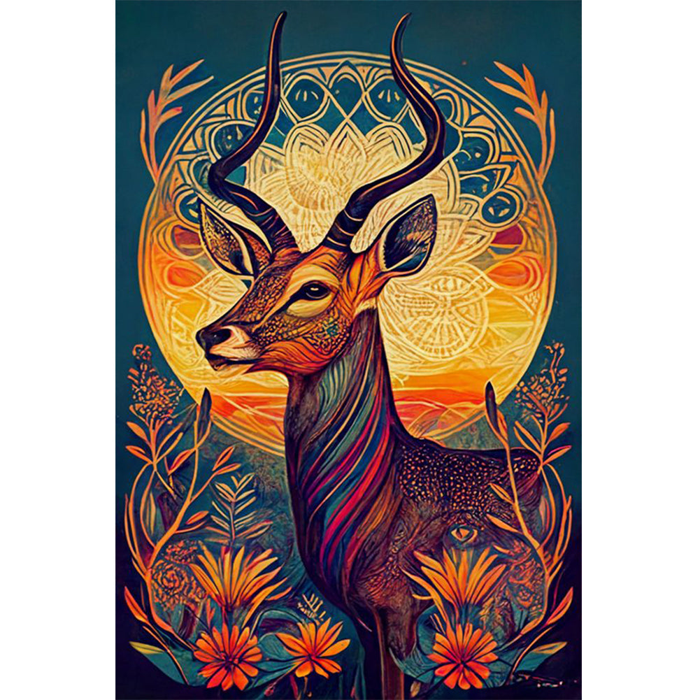 Totem Elk 40*60CM(Canvas) Full Round Drill Diamond Painting