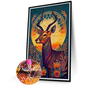 Totem Elk 40*60CM(Canvas) Full Round Drill Diamond Painting