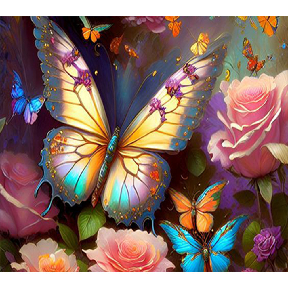 Butterfly 45*40CM(Canvas) Full Round Drill Diamond Painting