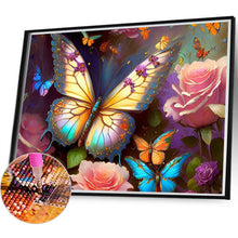 Load image into Gallery viewer, Butterfly 45*40CM(Canvas) Full Round Drill Diamond Painting
