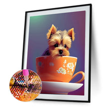 Load image into Gallery viewer, Teacup Animal Yorkie 30*40CM(Canvas) Full Round Drill Diamond Painting

