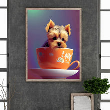 Load image into Gallery viewer, Teacup Animal Yorkie 30*40CM(Canvas) Full Round Drill Diamond Painting
