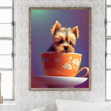 Load image into Gallery viewer, Teacup Animal Yorkie 30*40CM(Canvas) Full Round Drill Diamond Painting
