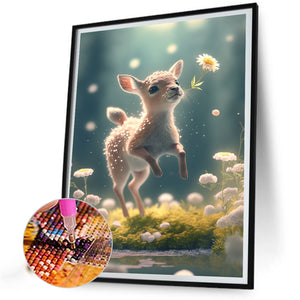 Fawn 30*40CM(Canvas) Full Round Drill Diamond Painting