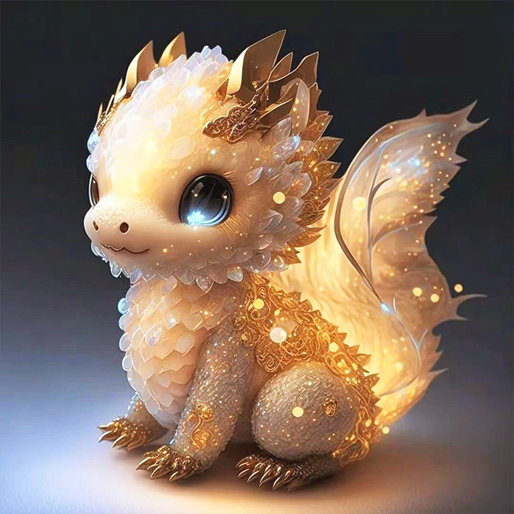 Golden Dinosaur 30*30CM(Canvas) Full Round Drill Diamond Painting