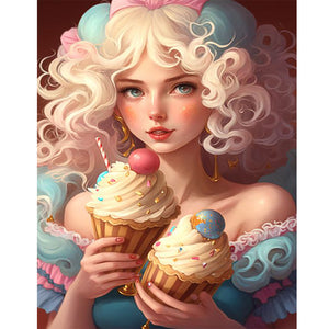 Candy-Colored Girl 40*50CM(Picture) Full Square Drill Diamond Painting