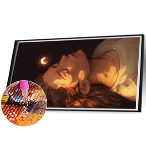 Sleeping Girl 70*30CM(Canvas) Full Round Drill Diamond Painting