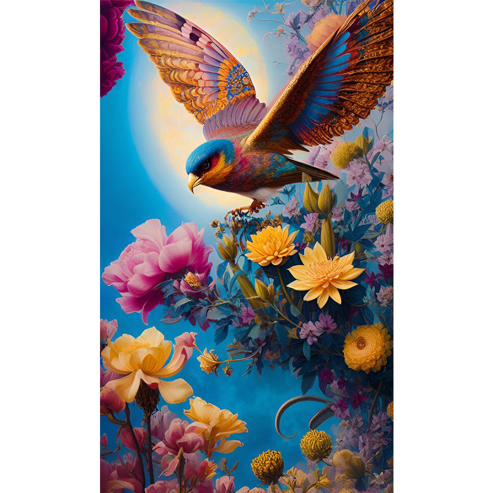 Huancan - Flowers And Birds - 30*50CM 18CT 2 Stamped Cross Stitch
