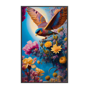 Huancan - Flowers And Birds - 30*50CM 18CT 2 Stamped Cross Stitch