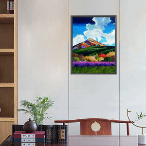 Flower Trees Under A Blue Sky 40*50CM(Canvas) Full Round Drill Diamond Painting
