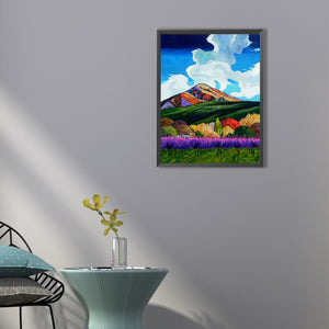 Flower Trees Under A Blue Sky 40*50CM(Canvas) Full Round Drill Diamond Painting