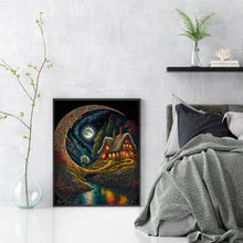 Load image into Gallery viewer, Yishu - Dreamlike Moonlit Night Scene - 50*60CM 11CT 3 Stamped Cross Stitch
