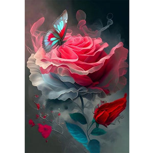 Huancan - Rose Garden Scene - 50*70CM 11CT 3 Stamped Cross Stitch