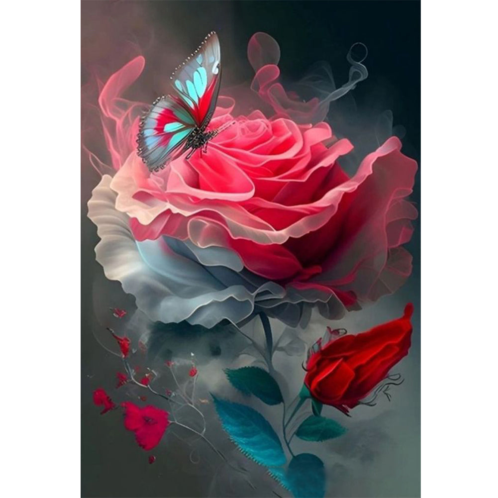 Huancan - Rose Garden Scene - 50*70CM 11CT 3 Stamped Cross Stitch