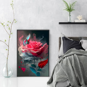 Huancan - Rose Garden Scene - 50*70CM 11CT 3 Stamped Cross Stitch
