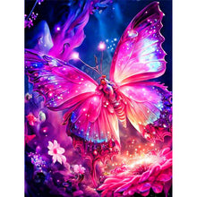 Load image into Gallery viewer, Pink Butterfly 30*40CM(Canvas) Full Round Drill Diamond Painting

