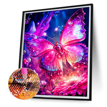 Load image into Gallery viewer, Pink Butterfly 30*40CM(Canvas) Full Round Drill Diamond Painting
