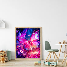 Load image into Gallery viewer, Pink Butterfly 30*40CM(Canvas) Full Round Drill Diamond Painting
