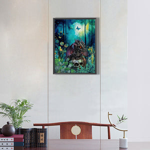 Black Dragon Skull 30*40CM(Canvas) Full Round Drill Diamond Painting