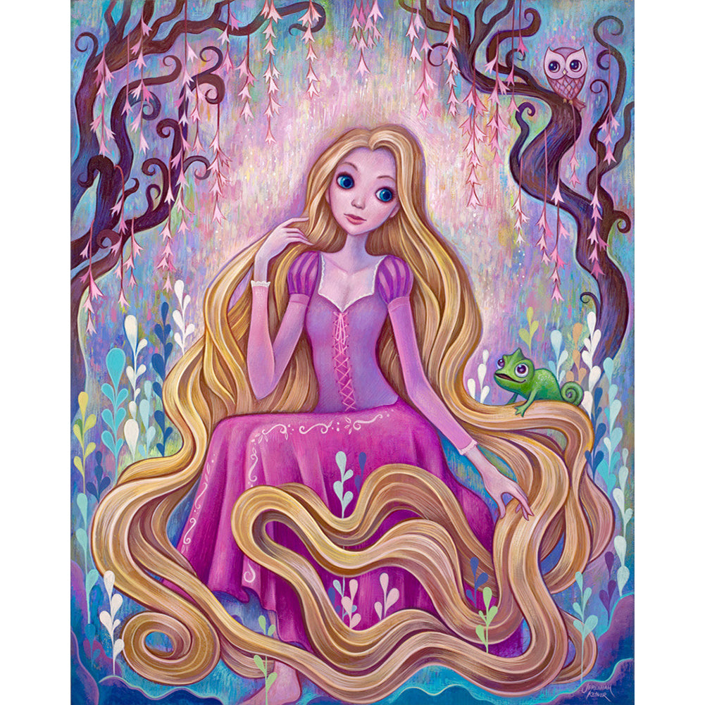 Yishu - Disney Princesses - 40*50CM 11CT 3 Stamped Cross Stitch