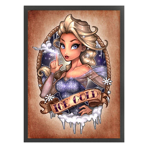 Yishu - Frozen Princess Elsa - 40*56CM 11CT 3 Stamped Cross Stitch