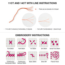 Load image into Gallery viewer, DIY - Butterfly - 40*65CM 11CT 3 Stamped Cross Stitch
