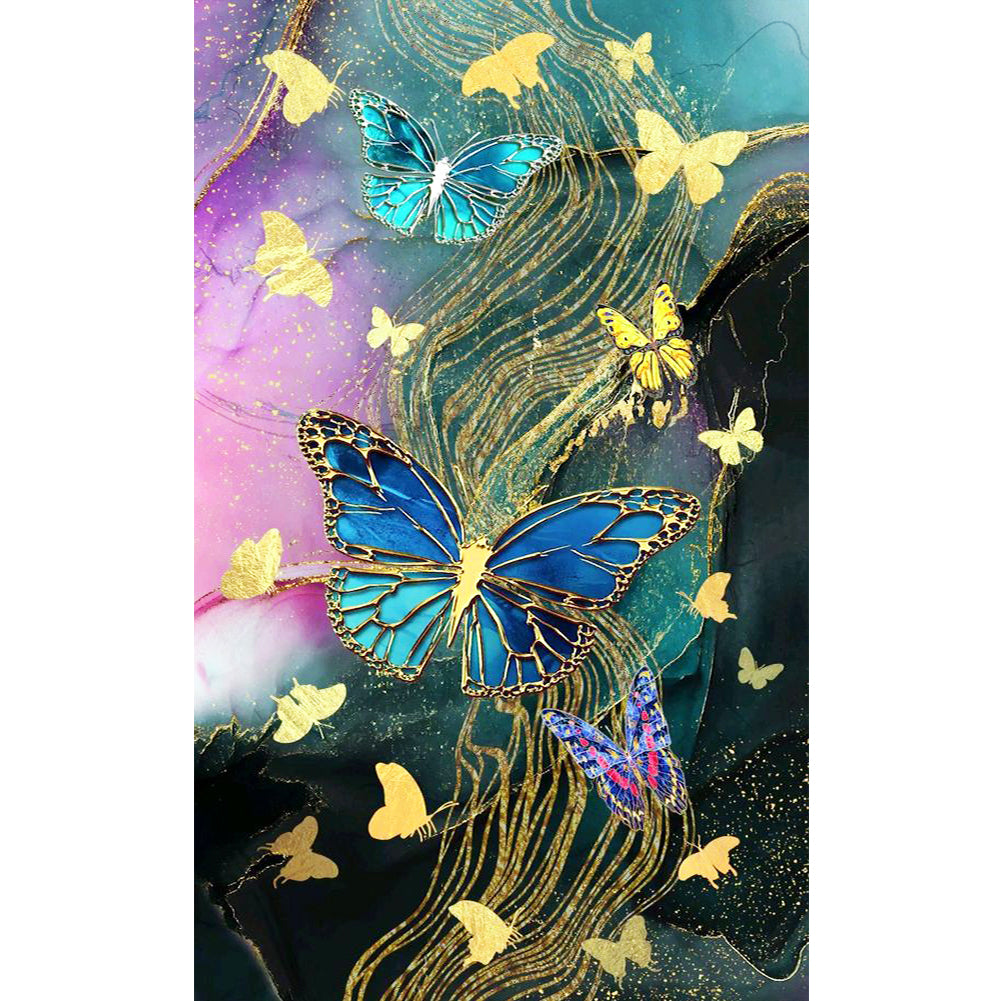 DIY - Butterfly - 40*65CM 11CT 3 Stamped Cross Stitch