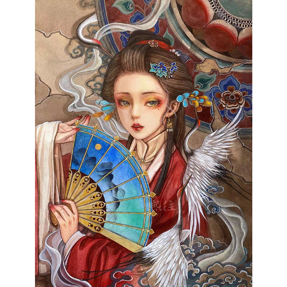 Huancan - Ancient Beauty - 50*65CM 11CT 3 Stamped Cross Stitch