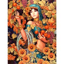 Load image into Gallery viewer, Yishu - Girl And Flowers - 50*66CM 11CT 3 Stamped Cross Stitch
