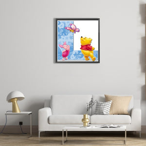 Winnie The Pooh And The Letter L 50*50CM(Canvas) Full Round Drill Diamond Painting
