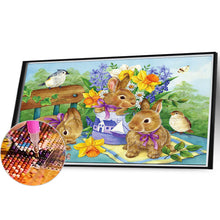 Load image into Gallery viewer, Rabbit 40*30CM(Canvas) Full Round Drill Diamond Painting
