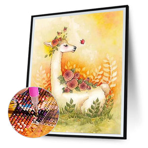 Animals And Flowers 30*40CM(Canvas) Full Round Drill Diamond Painting