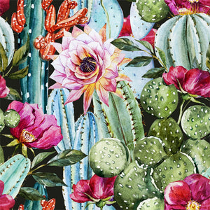 Cactus And Flowers 40*40CM(Canvas) Full Round Drill Diamond Painting
