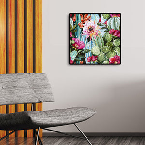 Cactus And Flowers 40*40CM(Canvas) Full Round Drill Diamond Painting