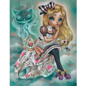 Huancan - Big-Eyed Doll - 50*60CM 11CT 3 Stamped Cross Stitch