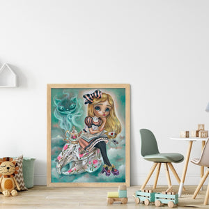 Huancan - Big-Eyed Doll - 50*60CM 11CT 3 Stamped Cross Stitch