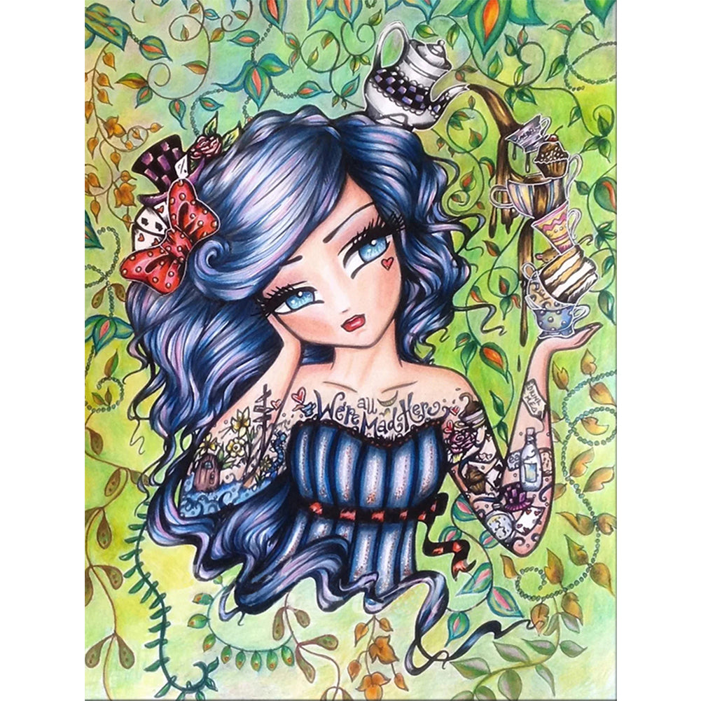 Yishu - Alice In Wonderland - 40*53CM 11CT 3 Stamped Cross Stitch