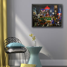 Load image into Gallery viewer, Yishu - Halloween Clown Horror And Danger Card Game - 70*55CM 11CT 3 Stamped Cross Stitch
