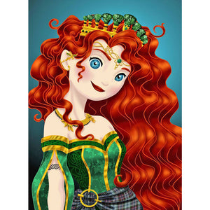 Disney Princess Merida 30*50CM(Canvas) Full Round Drill Diamond Painting