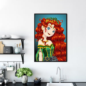 Disney Princess Merida 30*50CM(Canvas) Full Round Drill Diamond Painting