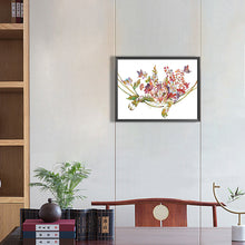 Load image into Gallery viewer, Cat With Flowers 40*30CM(Canvas) Full Round Drill Diamond Painting
