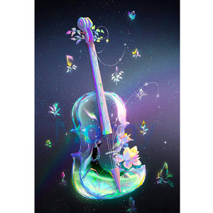 Yishu - Violin - 40*60CM 11CT 3 Stamped Cross Stitch