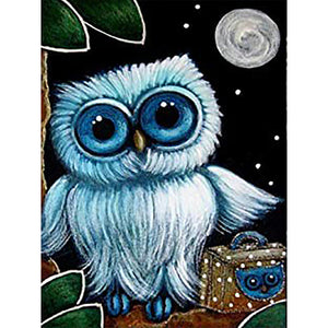 Owl 30*40CM(Canvas) Full Round Drill Diamond Painting