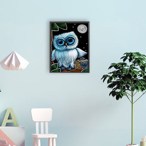 Owl 30*40CM(Canvas) Full Round Drill Diamond Painting