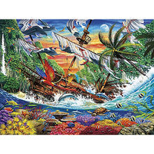 Load image into Gallery viewer, Underwater World And Sailboat 40*30CM(Canvas) Full Round Drill Diamond Painting
