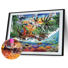 Load image into Gallery viewer, Underwater World And Sailboat 40*30CM(Canvas) Full Round Drill Diamond Painting
