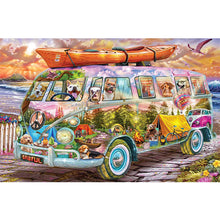 Load image into Gallery viewer, Zoo Minibus 70*50CM(Canvas) Full Round Drill Diamond Painting
