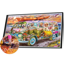 Load image into Gallery viewer, Zoo Minibus 70*50CM(Canvas) Full Round Drill Diamond Painting
