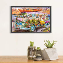 Load image into Gallery viewer, Zoo Minibus 70*50CM(Canvas) Full Round Drill Diamond Painting
